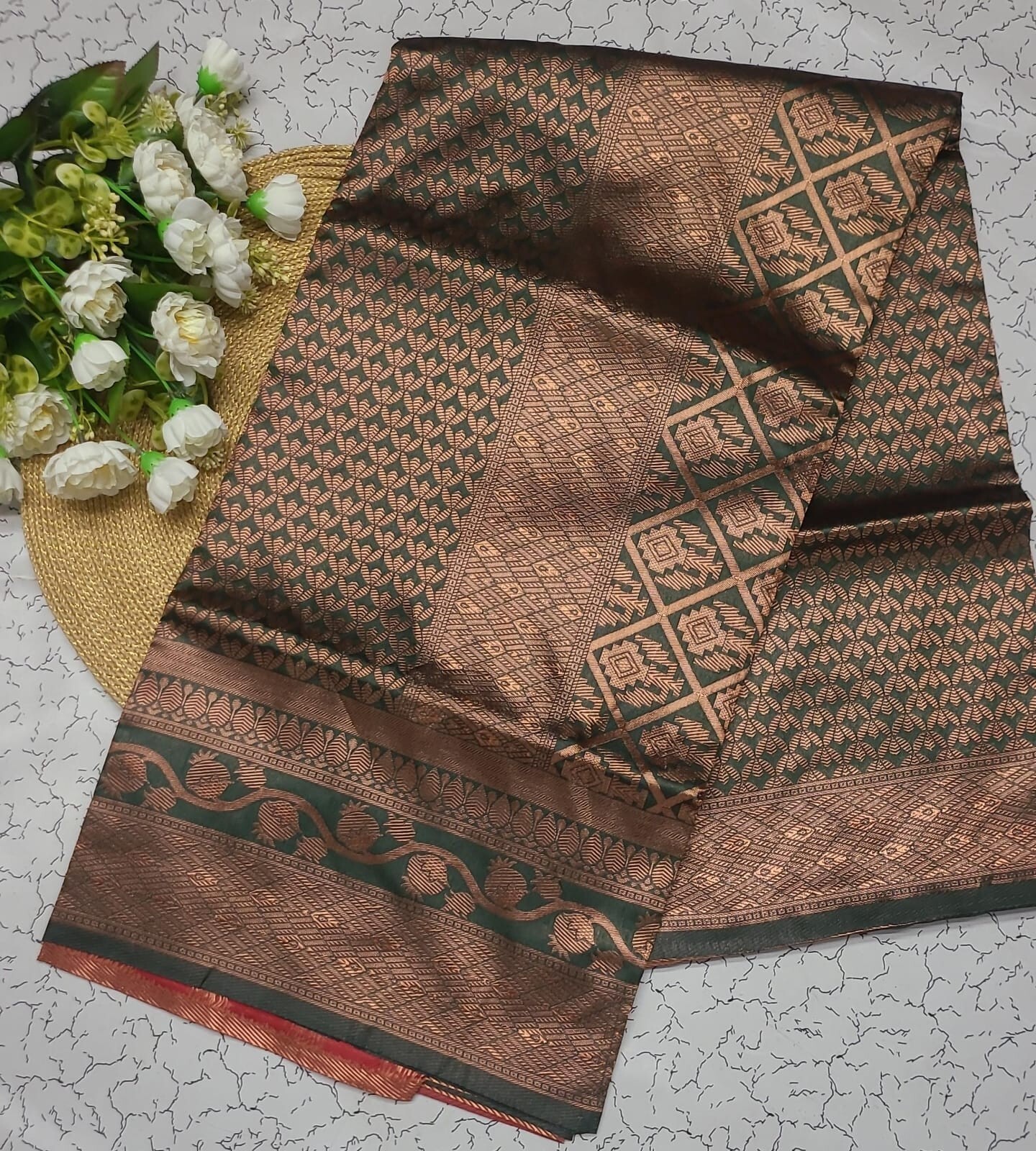 DESIGNER SAREE BOLLYWOOD PARTY WEAR BLOUSE INDIAN WEAR SOFT LICHI SILK WEDDING