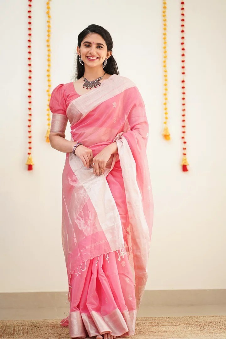 Soft Cotton Women’s Saree Lightweight Breathable Summer Daily Wear Ethnic Saree