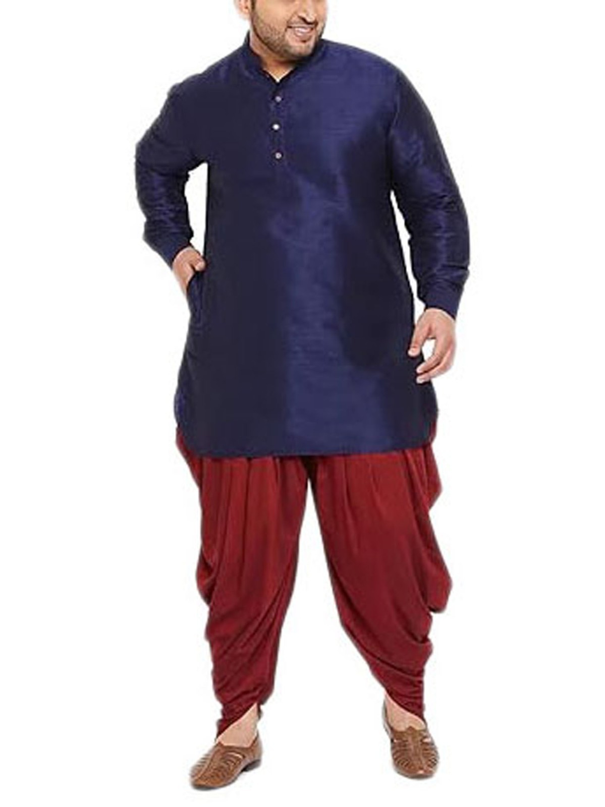 Men’s Plus Size Kurta Dhoti (Bottom) Set Indian Ethnic Designer Traditional Wear