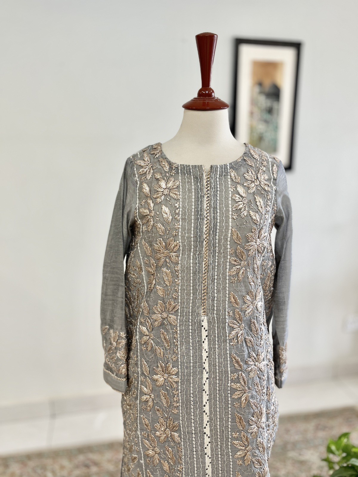 Grey Gotta collectionMint Stitched 4 Piece Indian Gotta Suit