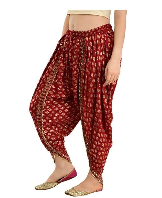 @ Indian Traditional Cotton Printed Dhoti Lace For Women j064