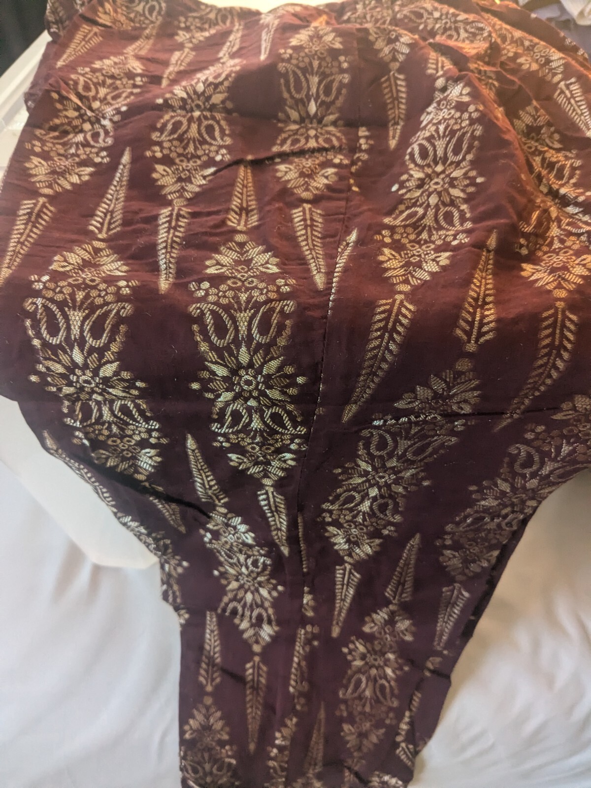 3 piece designer red velvet pakistani suit