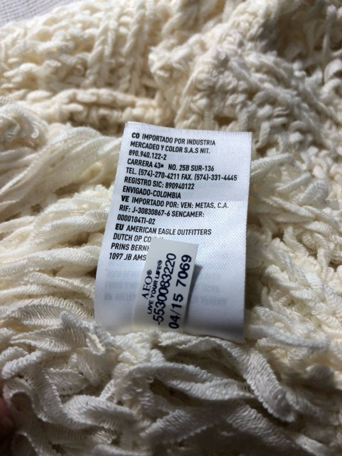 AEO Crochet Cream Tank Top Sz: XS Boho Festival American Eagle