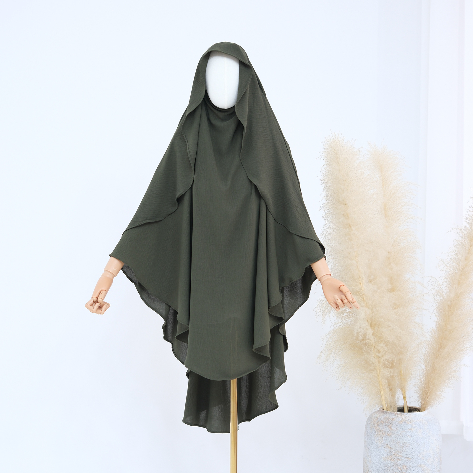 Large Overhead Headscarf Muslim Women Hijab Shawl Wrap Khimar Ramadan One Piece