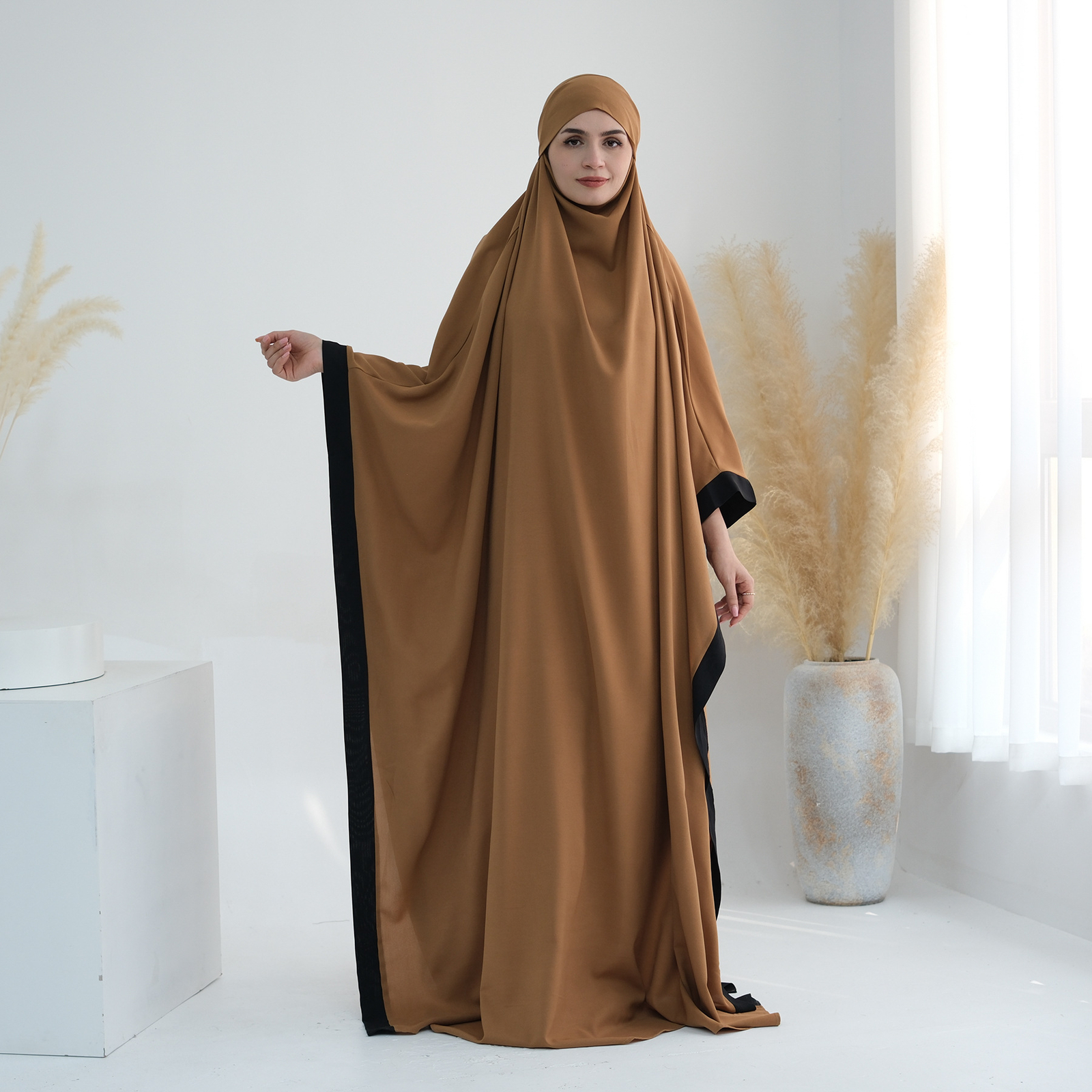 Muslim Women Prayer Robe Arab Burqa Islamic Long Abaya Eid Corban Loose Kaftan