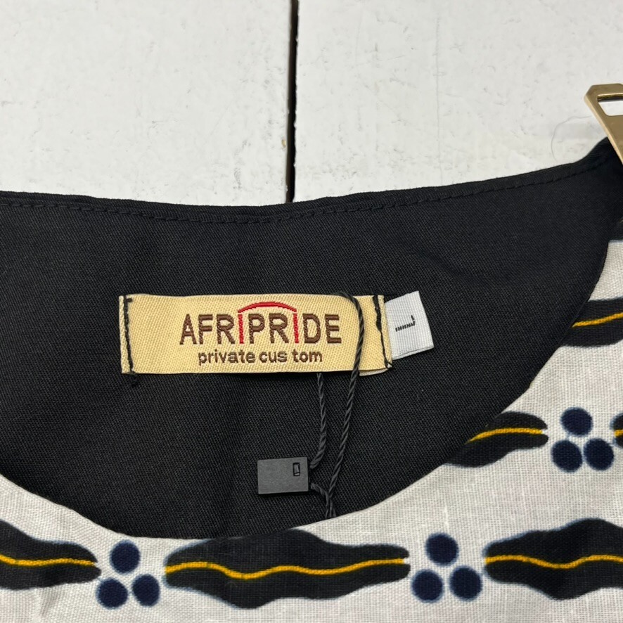 AfriPride Black & Yellow Short Sleeve 2 Piece Dashiki Set Mens Size Large